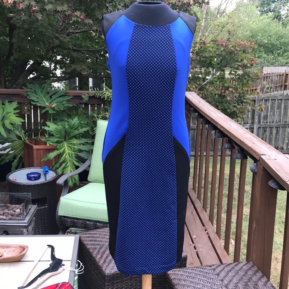 Royal blue and black dress size 8